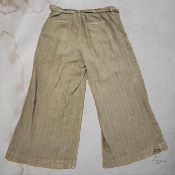 Anthropologie Overdyed Cropped Wide-Leg Pants M - Picture 6 of 9